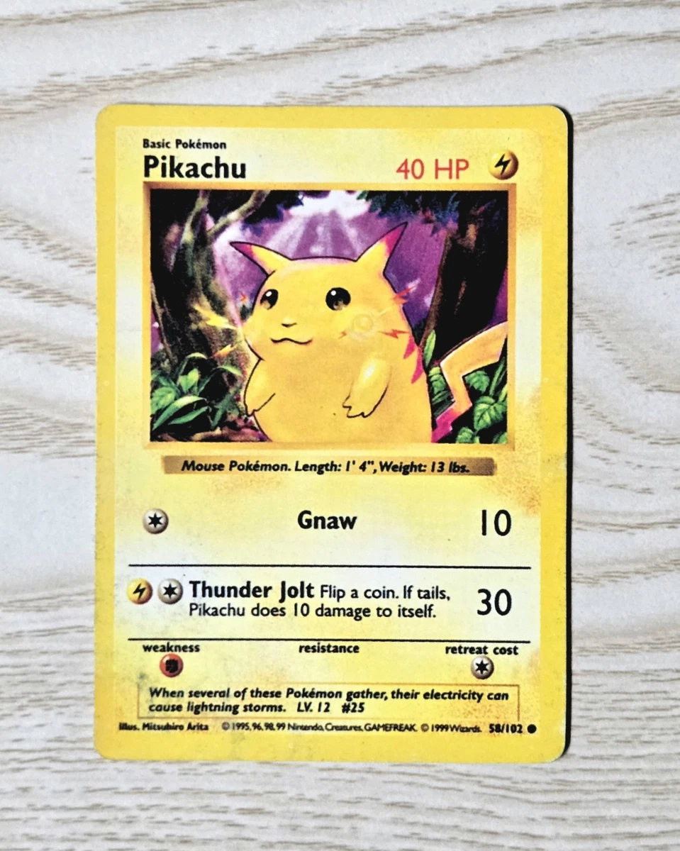 pokemon cards pikachu ebay Pokmon gold card HP 80 basic Pikachu