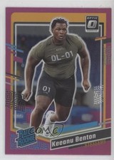 2023 Panini Donruss Rated Rookie Optic Preview Pink Prizm Keeanu Benton 07rd
