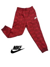 NWT NIKE "Just Do It" Red All Over Print Logo Pants size 7 L 6-7 Yrs Youth Boys