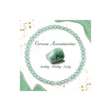 4mm Natural Aventurine Healing Crystal Beaded Stretch Bracelet for Women Men