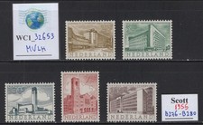 WC1_32653 NETHERLANDS. 1955 DUTCH BUILDINGS semi-postal set. Sc.B276-B280. MVLH