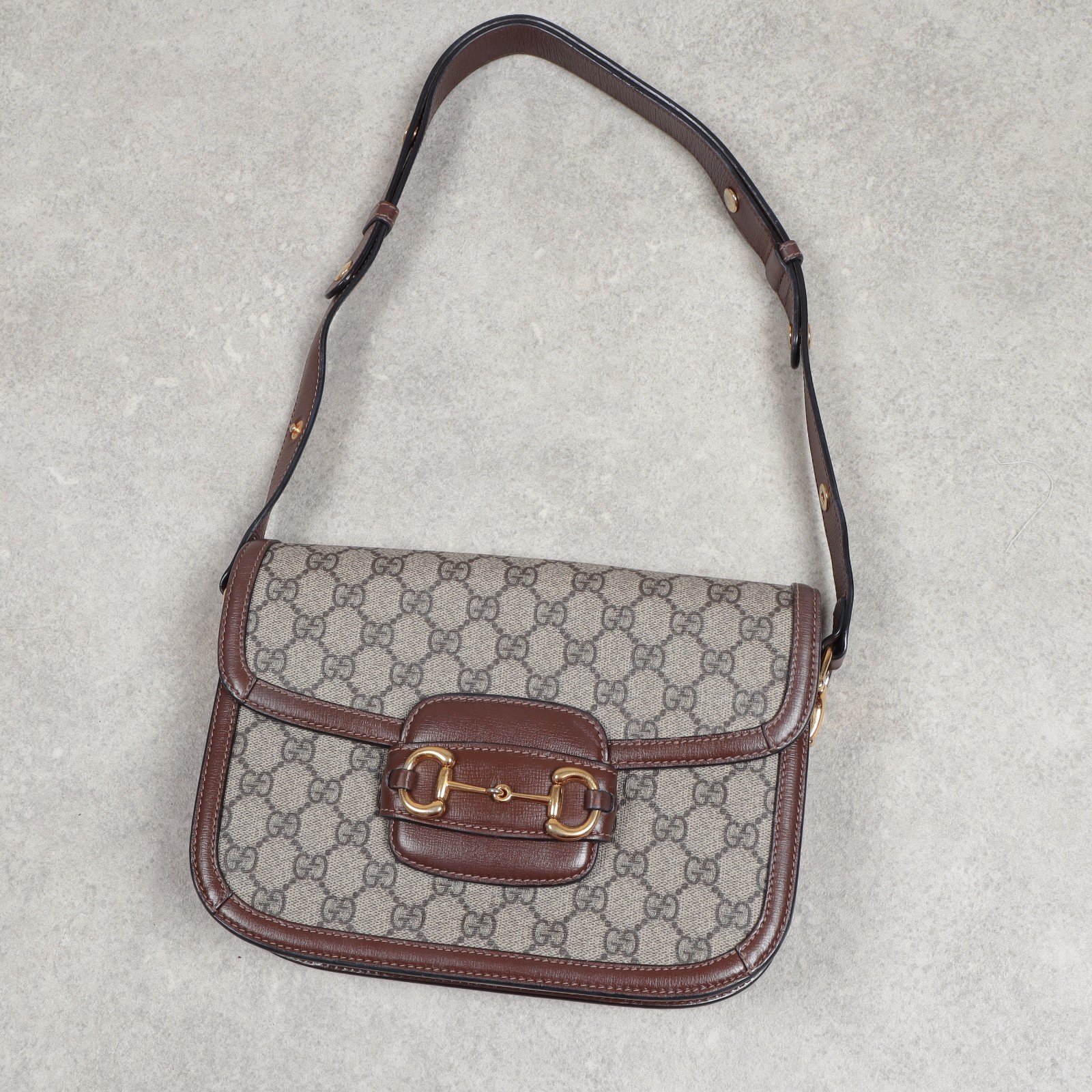 Gucci Horsebit 1955 Shoulder Bag GG Supreme Canvas/Leather