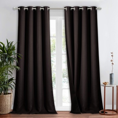 Extra Long Truly Blackout Drape for Hall and Villa, 100% Blackout Window Curt...