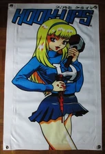Hook-Ups Skateboard Banner Brittney The Vampire Slayer Jeremy Klein 24.5" X 38"