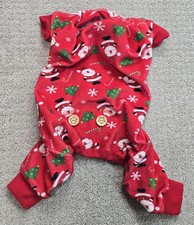 KYEESE Dog M Pajamas Winter Santa One Piece Button Snowflake Sweater PJs