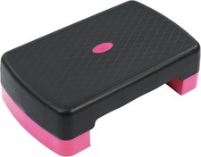 Fitvids 18" Workout Aerobic Stepper Step Platform with 2 Black and Pink