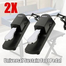 2X Sustain Piano Pedal Foot Switch Damper for Keyboard Yamaha Casio Roland Korg