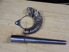 Vigor US Standard Jewelers Heavy Duty Ring Mandrel Grooved 1 to 8 + Ring Sizer