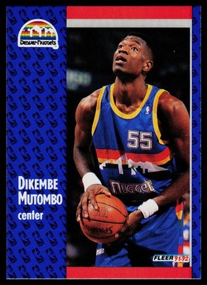 -CS- 1991-92 Fleer - #277 Dikembe Mutombo (RC) *Free Shipping* Denver Nuggets
