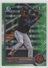 2022 Bowman Chrome Prospects Green Refractor 31/99 Willy Fanas #BCP-196 0zg4