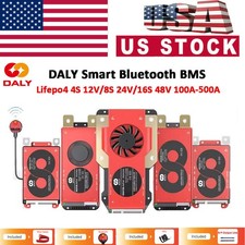 Daly Smart BMS 4S-16S 12V-48V 100A-250A LiFePo4 BMS Bluetooth Module lot USA