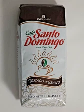Café Santo Domingo Caffee 1 lb. Bag-Medium Roast Whole Bean-Dominican Republic