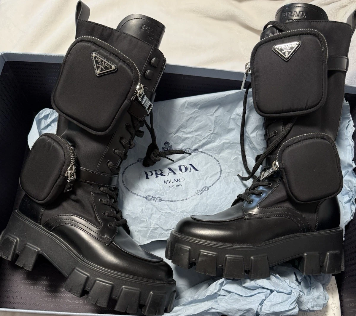 PRADA Women's Lace Up Boots for sale | eBay