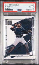 2024 Panini Impeccable #85 Ben Rice Silver /60 PSA 8