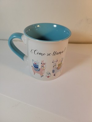 Love Your Mug Como Se Llama? Blue/ White Ceramic Coffee Mug