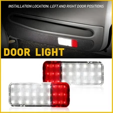Pair Interior 27-LED Door Courtesy Panel Lamp Light For Ford 97-02 Expedition T