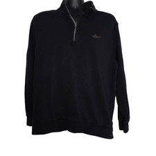 Greg Norman Men's Size Large Black 1/4 Zip Pullover Long Sleeve Sweatshirt