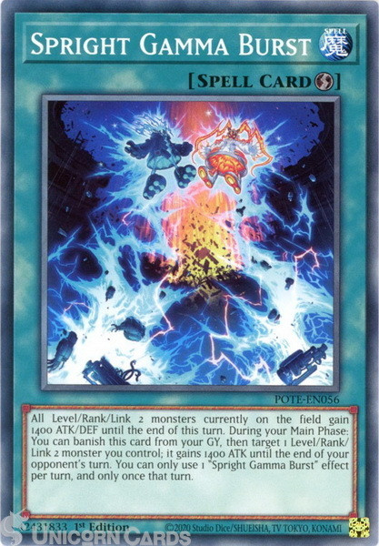 POTE-EN056 Spright Gamma Burst Common 1st Edition Mint YuGiOh Card