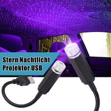 Autodach Innen Atmosphäre Sternenhimmel Lampe Stern Nachtlicht Projektor US lila