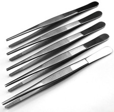5X Anatomical Tweezers Straight 23 Cm Stainless Steel