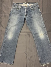 Levis 527 Jeans Mens 36x32 Bootcut Medium Wash Blue Denim Western Work