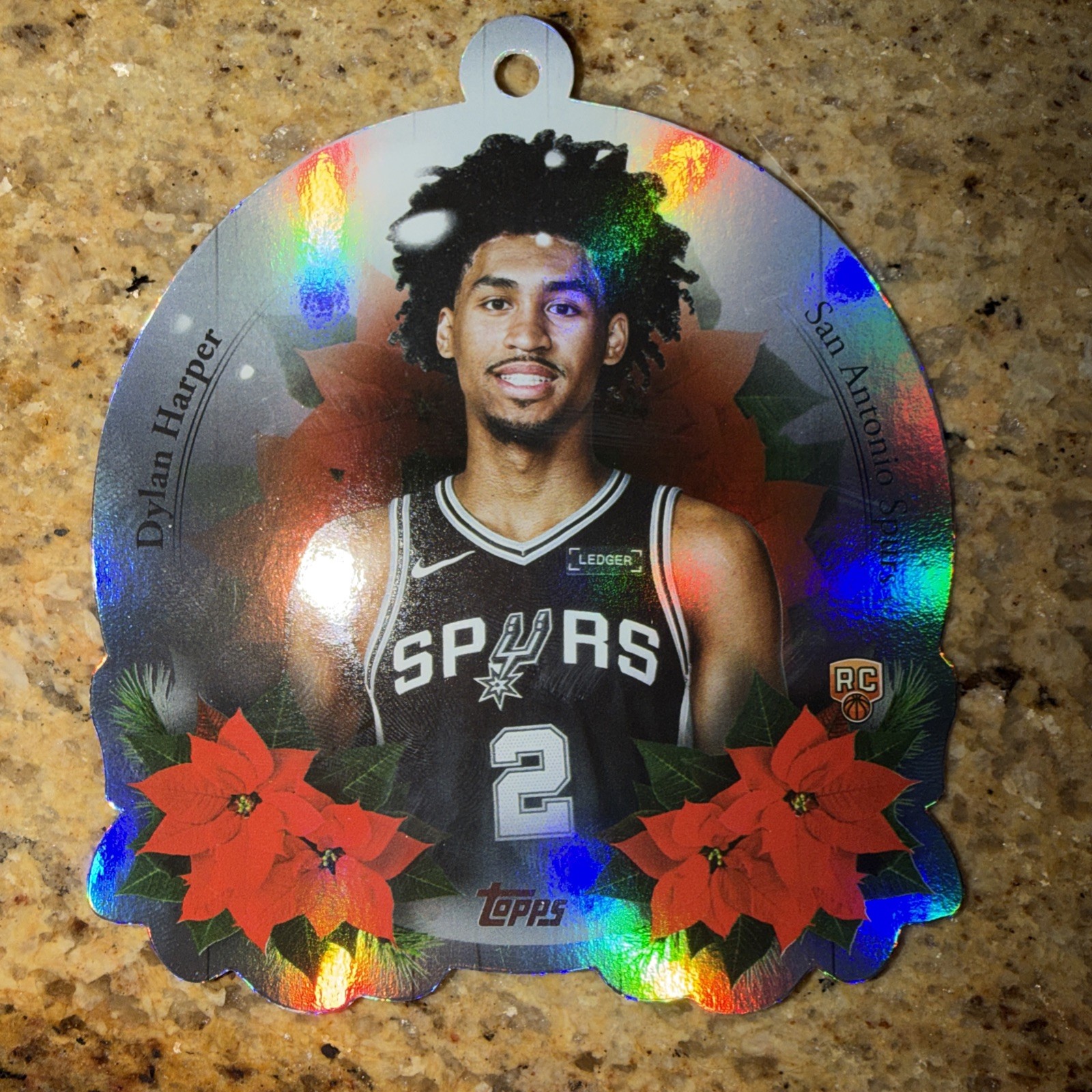 2025-26 Topps Holiday DYLAN HARPER #DCO-DH Die-Cut Ornament Card RC SP Spurs NBA