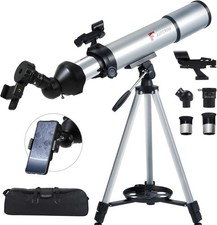 Astronomical Telescope 80mm 600mm Tripod Smartphone Adapter