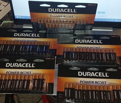 (FIVE PACKS) Duracell Coppertop Alkaline power boost AAA Battery (24-Pack) EACH,