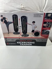 MD Sports Heavy Duty 70 inch Inflatable Kickboxing Trainer Free Standing Bag Bla
