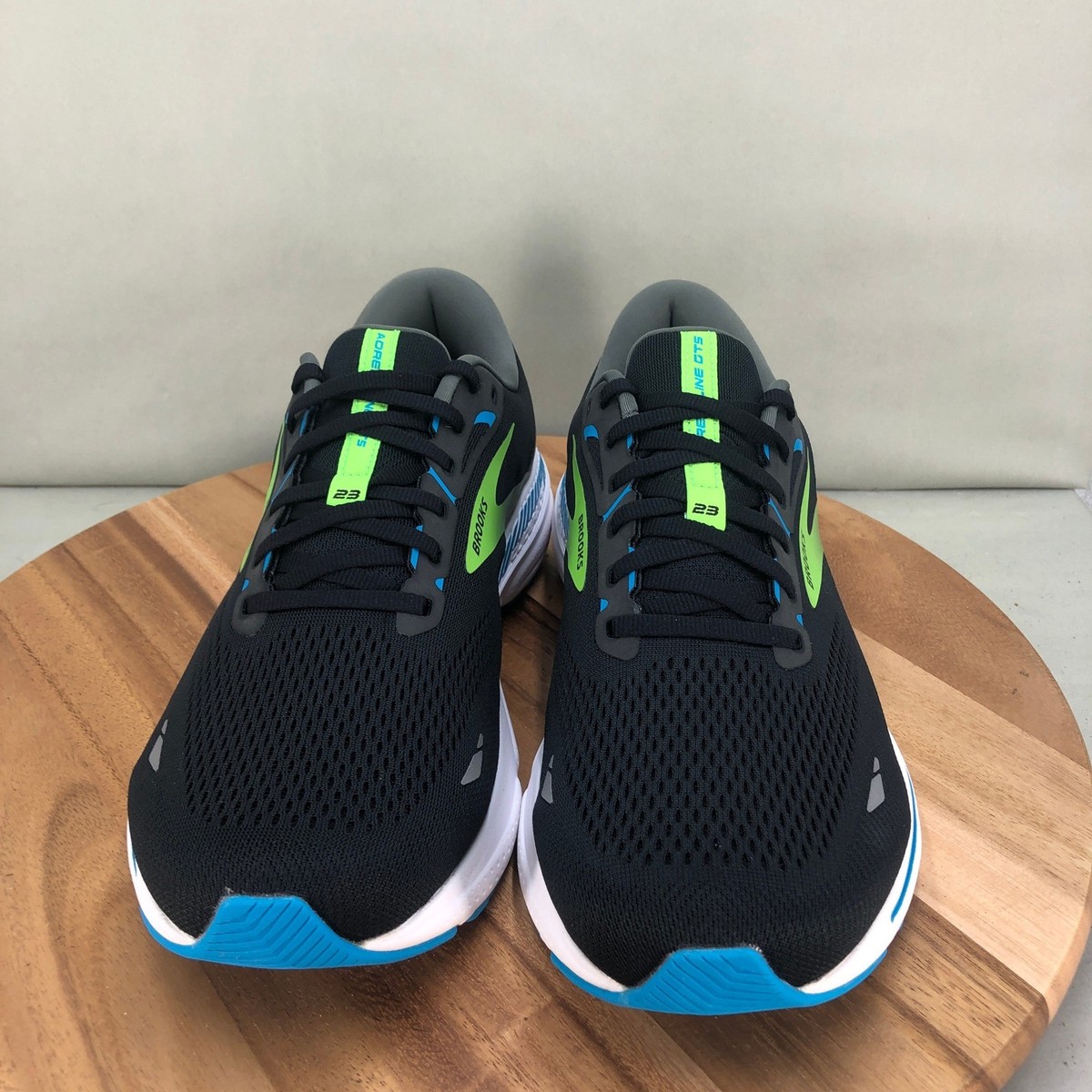 Brooks Adrenaline GTS 23 Mens 11.5 Extra Wide 4E Black Green Blue 1103914E006 Brooks Adrenaline GTS 23 Mens 12 Extra Wide 4E Black Green  main image 2