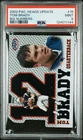 2002 Tom Brady Patriots PSA 9 Pacific Heads Update Big Numbers Card #15