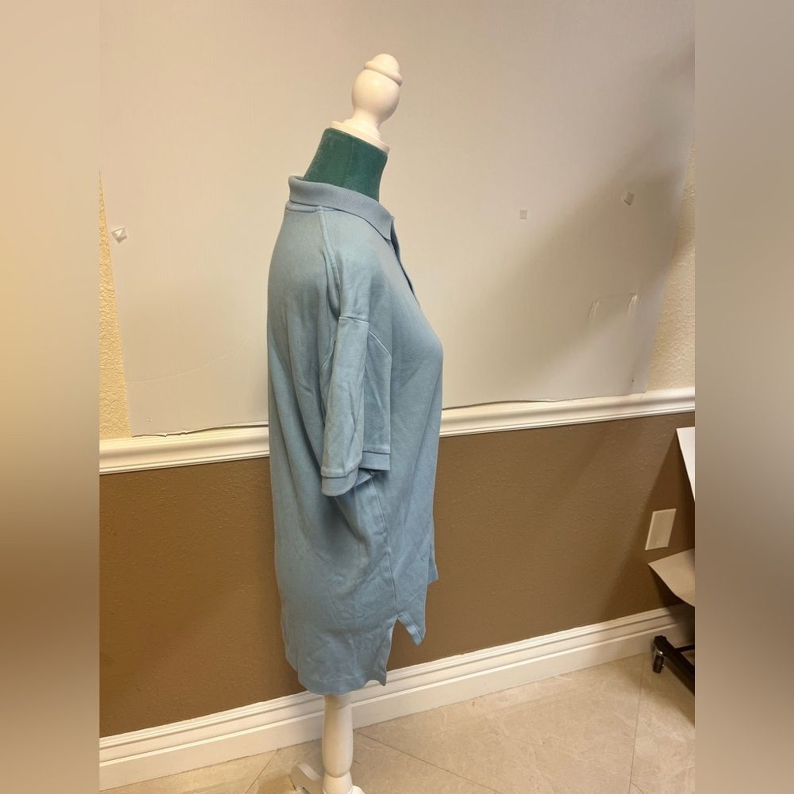 Polo Ralph Lauren vintage camicia blu con logo giallo pony 100% cotone