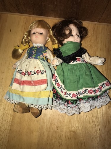 Vtg 1972 Vogue 9” Ginny Doll With Sleep Eyes And Blonde Hair and Brunette Doll - Picture 8 of 12
