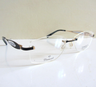 New Vintage Leonardo D Rimless Eyeglasses LD 606 50 in Case; made in Germany