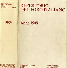 REPERTORIO DEL FORO ITALIANO 1989. LEGISLAZIONE,BIBLIOGRAFIA,GIURISPRUDENZA. 199