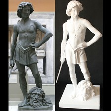 Escultura de David con la cabeza de Goliat. ''20/50cm Gadget de escritorio de gran tamaño