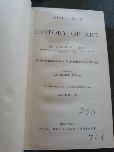 History Of Art, 2 Vol., Wilheim Lubke, 1877 X-library Rebound - Picture 17 of 24