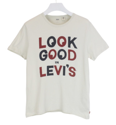 Levi's T-Shirt Herren M Kurzärmlig Rundhals Kragen Muster
