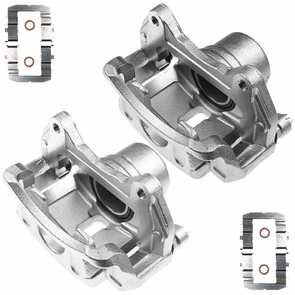 Front Left & Right Disc Brake Caliper w/ Bracket for Kia Cadenza 3.3L 2014-2016 - Image 2 of 4