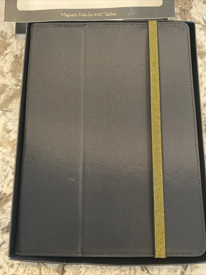 Cynthia Rowley Magnetic Folio for 9-10 Inch Tablets~Black/Gold - Image 2 of 4