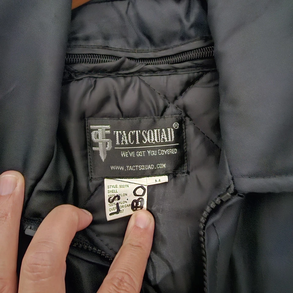 TACT SQUAD Classic Duty Jacket With Removable Liner Size Medium Black - Image 3 of 4