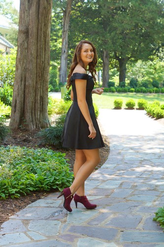 Sherri Hill Black Off the Shoulder 