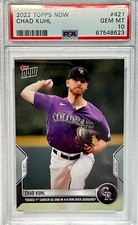 2022 Topps Now Colorado Rockies CHAD KUHL #421 1st Career CG Shutout Win PSA 10