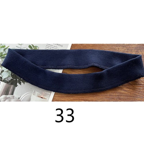 50cm Stretch Knitted Rib Cotton Fabric T-shirt Neckline Elastic Collar Cuff Trim - Picture 55 of 55