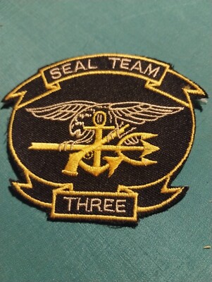 US NAVY USN SEALS SEAL Team 3 THREE EMBROIDERED PATCH