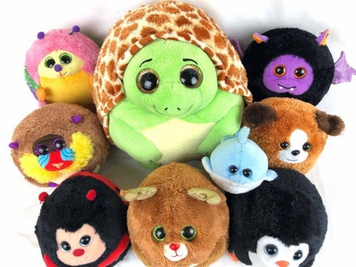 9 LOT of TY Beanie Babies Ballz Puffies 