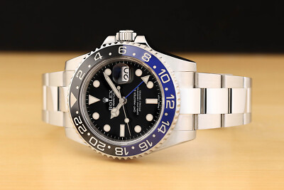 2014 CARD ROLEX GMT MASTER II 116710BLNR 40MM BATMAN BLUE BLACK CERAMIC  WATCH