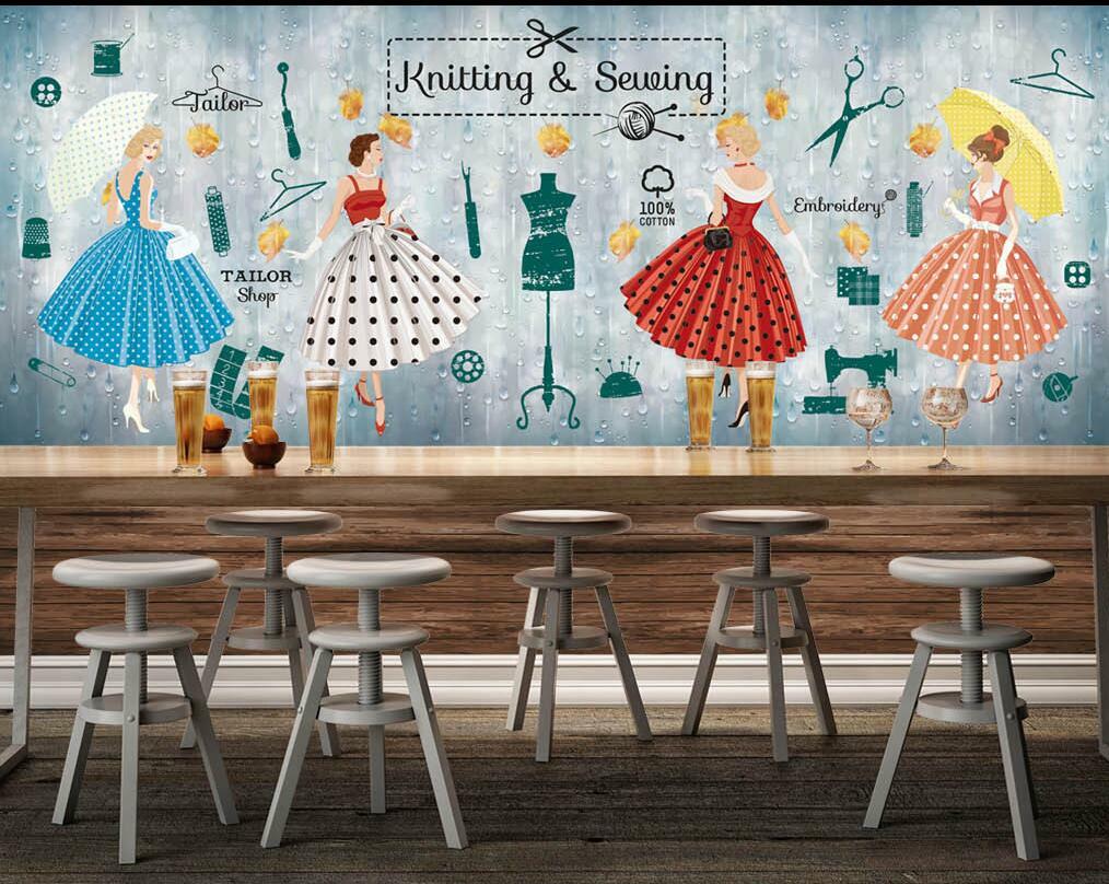 3D Color Skirt ZHU6553 Wallpaper Wall Mural Removable Self-adhesive Zoe