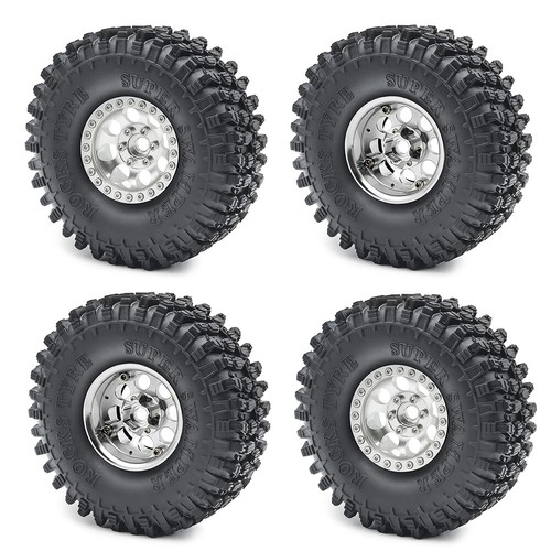 4x 1.9 RC Auto Räder Beadlock Felgen Reifen Set für 1/10 RC Axial SCX10 90046 TRX4 - Bild 110 von 144