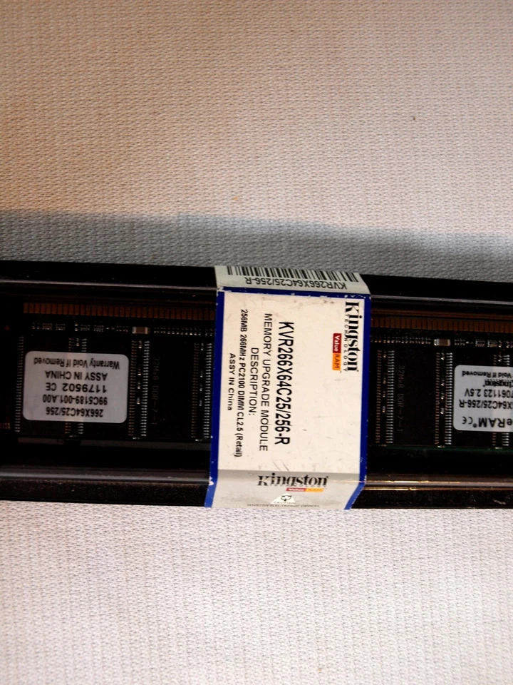 Kingston KVR266X64C25/256-R DIMM 256 MB 266 MHz DDR Memory New in Box Sealed RAM - Image 3 of 4